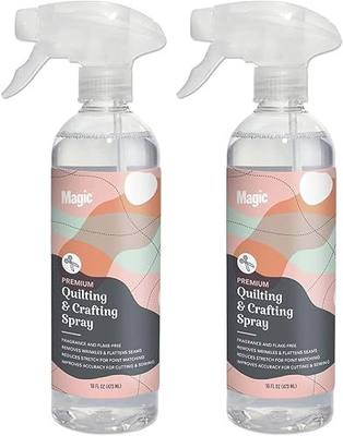 MAGIC Premium Quilting & Crafting Spray Bottle – Fabric Spray for Cutting, Creasing, & Sewing – Best Press Spray Starch for Quilting to Flatten Seams & Wrinkles – Wrinkle Spray (16oz Trigger) 2 Pack