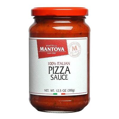 Mantova Pizza Sauce, Authentic, Gluten-Free, Perfect for Homemade Pizzas, Pasta Dishes, and Dips – Made with Premium All-Natural Ingredients, No Added Sugars, Artisan-Crafted, (Pack of 2) 12.5 oz