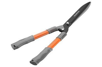Garden Hedge Shears, Manual hedge Clippers for Shaping Shrubs and Trimming Bushes. Hedge Clippers & Shears made with Durable Carbon Steel Blades, Shock-Absorbing Bumpers and Comfort Grips.
