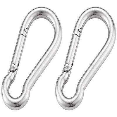 4 Inch Spring Snap Hook 304 Stainless Steel Quick Lock Fastner Hook 2 Pcs
