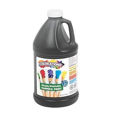 Colorations Paraben-Free Simply Washable Black Tempera Paint for Kids | Ages 3+, PreK+, 1/2 Gallon Size, Vibrant Black, Non-Toxic & Made in the USA