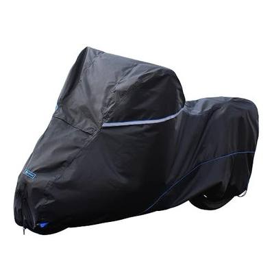 FENRIR 420D Oxford Cloth 88.6" 225CM Motorcycle Cover Exhaust Pipe Anti-Scalding Waterproof Outdoor Outside Storage for Naked Sprot Supermoto Motocross Cruise Street Bike Supersport Scooter Dirt Bike