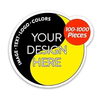 Custom Vinyl Stickers Your Image, Text, Design, or Logo. Waterproof Personalized Business Labels Packaging, Bottles, Jars, Candles, & Handmade. Dishwasher Safe, UV Protected, 30+ Designs. 1in Round