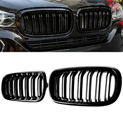 X5 F15 Grille,Gloss Black Kidney Grill Fit 2014-2018 X5 F15 X6 F16 X5M F85 X6M F86 Dual Slat Double Line