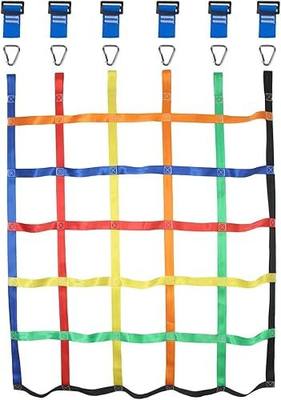 Climbing Net for Kids Outdoor,Climbing Cargo Net Kids Playground,Ninja Line Accessories For Ninja Warrior Obstacle Course For Kids,Climbing Rope Ladder for Ninja Slackline&Jungle Gyms Backyard