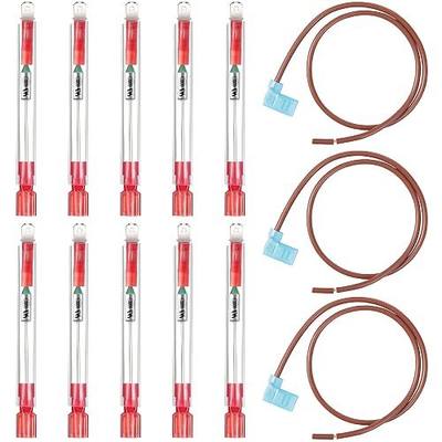 Enhon 10Pack RV Water Heater, Thermal Cutoff Compatible with Atwood 93866 | 10 Thermal Fuses Rated 98°C, Protective Sleeves, 3 Tinned Copper Wires, Electronic Ignition Water Heater Parts