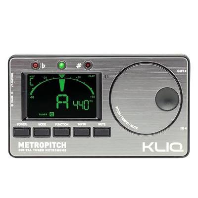 KLIQ MetroPitch - Metronome Tuner for All Instruments - with Guitar, Bass, Violin, Ukulele, and Chromatic Tuning Modes (MetroPitch, Pewter Grey)