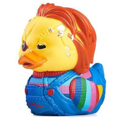 TUBBZ Chucky Scarred Collectible Vinyl Rubber Duck Figure – Official Chucky Merchandise – Horror TV & Movies | Official Merchandise of Chucky Scarred Horror Movies, Collectable Figurines, Vinyl Duck with box, for display,décor,gifts