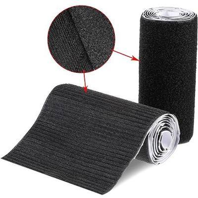 Waydress 6 Inch Wide Hook and Loop Tape Black Double Sided Nylon Heavy Duty Adhesive Fastener Roll for Couch Cushions Rugs Fabric Sewing DIY Projects Reusable(6 Inch Width 1 Yard Length)