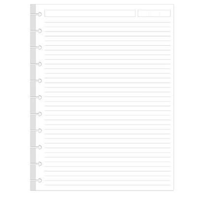 A4 TUL Discbound Lined Refill Paper, 11 Disc Hole Punched, 100Sheets / 200Pages, 100gsm White Paper, 8.5'' x 11''