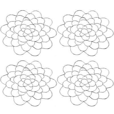 Hotop Flower Arrangement Holder Stainless Steel Floral Grid Round Floral Lid Organizer Wire Flower Arranging Tool for Vase Stems Bouquets Plant Fixation(2 Pieces)