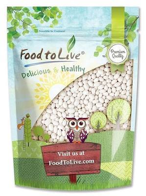 Food to Live Navy Beans, 1 Pound Raw, Dried, Vegan, Kosher, Whole Small White Kidney Beans in Bulk, Good Source of Protein, Fiber, Folate, and Copper. Low Sodium. Great for Cooking and Soups