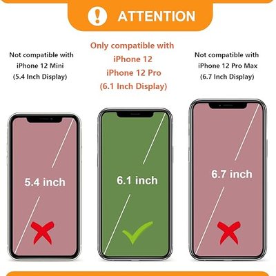 Bocasal Wallet Case for iPhone 12/12 Pro Compatible with MagSafe Magnetic RFID Blocking Detachable Premium PU Leather Flip Case with Card Slots Holder Kickstand Wireless Charging 6.1 Inch (Black)