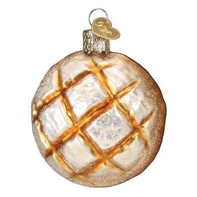 Old World Christmas Sourdough Bread Glass Blown Ornament for Christmas Tree, Handcrafted Holiday Decoration, Food Collection