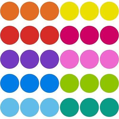 Outus 30 Pieces 6 Inch Classroom Floor Stickers Multicolor Classroom Spots for Line up Markers Self Adhesive Vinyl Stickers for Preschool Kindergarten Students Kids (Chic Color, Fresh Dot Style)