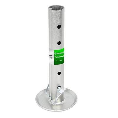 Adjustable Trailer Jack Foot Plate Fits 2-Inch Diameter Tube, 5,000 lbs Capacity Heavy-Duty Support with Locking Pin, 12" Lift Extension for Boat Trailer, RV, Camper & Utility Trailers