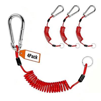 Breakaway Cable Trailer Safety Rope, Trailer Safety Rope for Trailer Emergency Camper, Retractable Cable, Anti-Lost Cable Anti-Corrosion, Durable, Sturdy, not Easy to Break 6 Ft