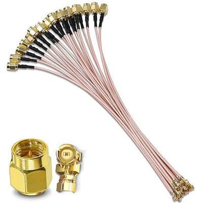TUOLNK MHF1 U.FL to SMA Coax Cable SMA Male Plug Connector to UFL IPX Coaxial Cable WiFi Antenna Pigtail Extension Cable for Mini PCI Express RG178 12 inch(30cm) 5pcs