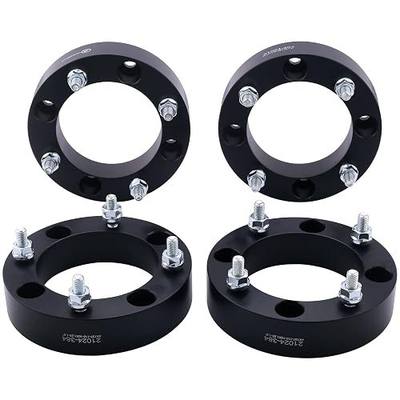 Black Forged 4x156 ATV Wheel Spacers 1.5 Inch with 12x1.5 Studs Compatible with Polaris 4 Lug 4/156 Wheel Spacer for 2013+ Ranger | 2014+ RZR XP 1000 | 2015+ RZR S 900 Trail 900 XC -Pack of 4
