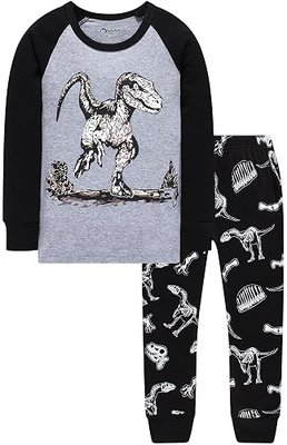 Pajamas For Boys Christmas Baby Truk Clothes Kid Children Pants Set 4 Pieces Sleepwear