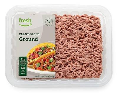 Amazon Fresh Brand, Plant Based Ground, 16 Oz (Frozen)