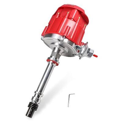 HEI Distributor Replacement For Chevy SBC BBC 283 305 307 327 350 400 small blocks 396 427 454 big blocks V8 65k Coil 7500RPM Red Cap Super Coil Racing Ignition Distributor Replace JM6500R PE350R