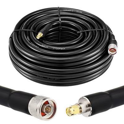 XRDS-RF KMR400 SMA to N Cable 75ft, N-Male to SMA-Male Connector Low Loss Extension 50 Ohm