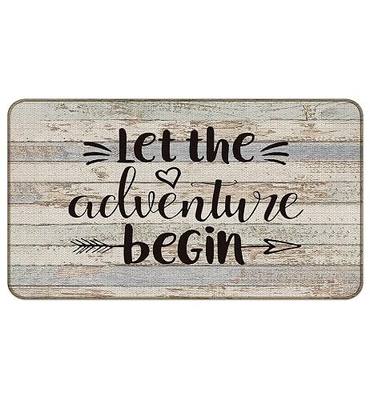 Non-Slip Camper Mat, 30 X 17 Inch - Decorative RV Door Mat for Inside, Brown