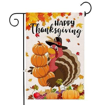 pinata Thanksgiving Garden Flag, Thanksgiving Flags 12 x 18 Double Sided for Outside, Yard Flag Happy Home Decor Outdoor