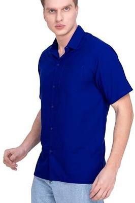 LA LEELA Mens Short Sleeve Button Down Casual Shirts Beach Summer Solid Work Shirt Vacation Camp Collared Shirts for Men