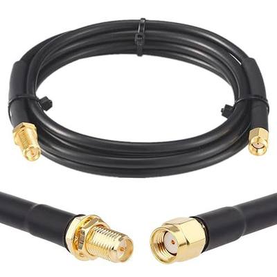 RP-SMA Male to RP-SMA Female Cable 6ft, XRDS -RF Low Loss RG58 RP-SMA Cable WiFi Antenna Extension Coax Cable for WiFi LAN Router Wireless Network Card Adapter