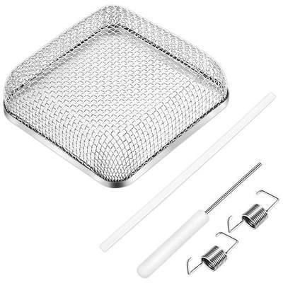 RV Furnace Vent Screen Cover 4.5x4.5 in, Stainless Steel Mesh with Silicone | Flying Insect Guard, Fits Water Heater Vent, Includes Install Tool, 16.9 in Silicone Rubber Strip