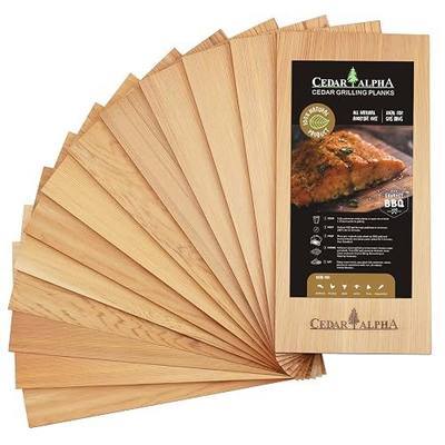Bigger 12 Pack Premium Cedar Planks for Grilling Salmon, Meat Fish and Veggies. Adding Extra Smoke and Flavor, Soaking Fast, Top Grade Cedar Grilling Planks (11"x 5.75")