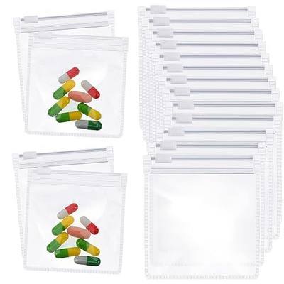 Zonon 12 Pieces Zippered Pill Pouch Bags Clear Plastic Travel Medicine