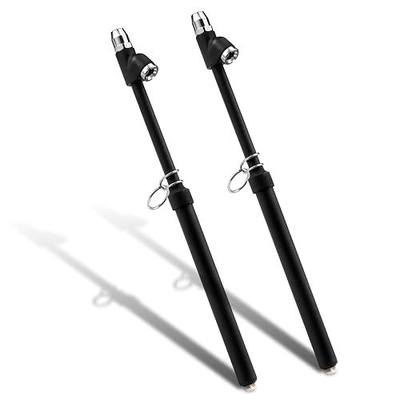 CZC AUTO Tire Pressure Gauge Heavy Duty Air Pressure Tire Gauge, Straight-on Foot Dual Head Chucks, Black Painting, 10-150PSI 100-1000KPa for Semi Truck Car RV Van(2 Pack)