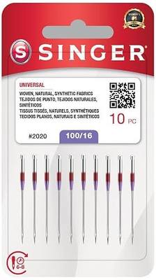 SINGER 10-Pack Universal 2020 Sewing Machine Needles, Size 100/16