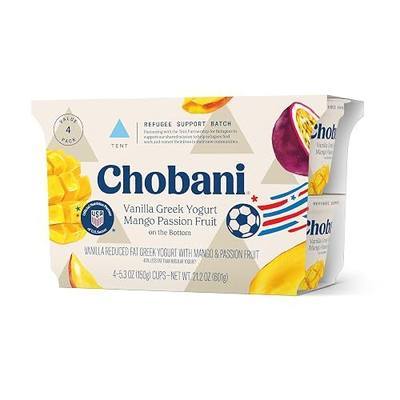 Chobani, Low-Fat Vanilla Greek Yogurt Tropical Fruit, 5.3 Ounce, 4 Pack