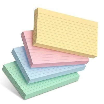Mr. Pen- Pastel 3" x 5", 180 Lined Index Cards, Note Cards, Flash Cards | Study Cards, Notecards for Studying, Ruled Flashcards for Studying
