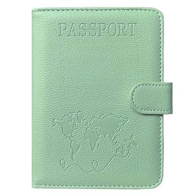 ACdream Passport Holder for Travel Essentials, Rfid Blocking Passport Wallet Cover Case for Travel Must Haves Accessories, Book Holders for Women/Men, AgaveGreen