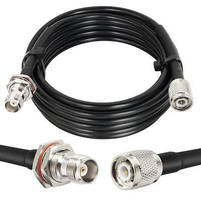 MOOKEERF RG58 TNC Cable 10FT,Low Loss TNC Male to Female Bulkhead Mount Coax Jumper Cable 50 ohm for Radio Scanner,CB Radio,Wi-Fi Radios,GPS Antenna,RF Device,Broadcast