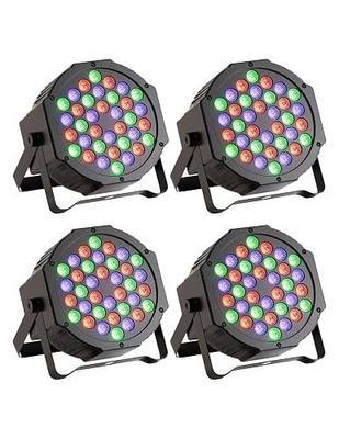 LED Par Lights 36 LED Stage Lights 7 Modes RGB DJ Lights with Sound Activated Remote and DMX Control DJ Uplighting for Birthday Party Events Wedding Christmas Stage Lighting (4 Packs)