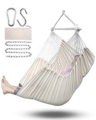ADVOKAIR Hammock Chair Large 70.9"x47.2", 32% Bigger XXL Hanging Swing Chair with 500lbs Capacity, Heavy Duty Steel Spreader Bar, Extra Roomy Comfort for Adult Indoor Outdoor Bedroom Patio