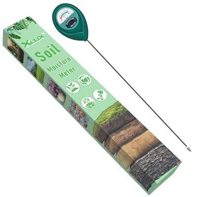 XLUX Long Probe Plant Soil Moisture Meter, Indoor Outdoor use, Battery-Free | longer stem for deeper use, instant read, anti-rust 304 SST probe, Easy-to-Read Display, Single-Probe, less hurts to roots