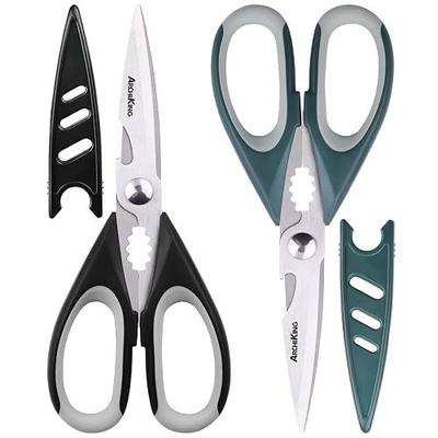 Kitchen Shears Scissor & Cooking Scissors - Sharp Blades, Professional Stainless Steel Scissors for Food Meat Poultry Vegetable - Dishwasher Safe - All-Purpose Chef's Tool…