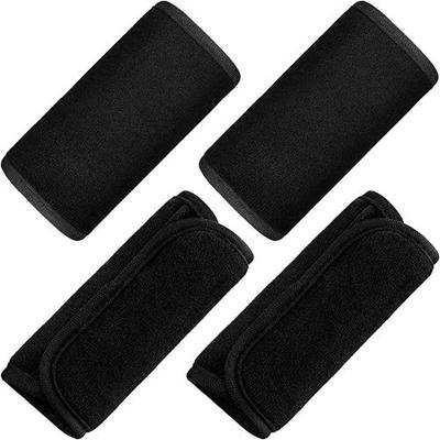 Riakrum 4 Pcs Baby Car Seat Belt Covers for Kids,Black,5.7 x 2.6 Inch