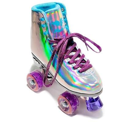 Kids' & Women's Roller Skates - Premium Quality PU Leather Quad Roller Skates - Adjustable High- top Perfect Indoor Outdoor Girls Retro Roller Skates - 1-13 Sizes