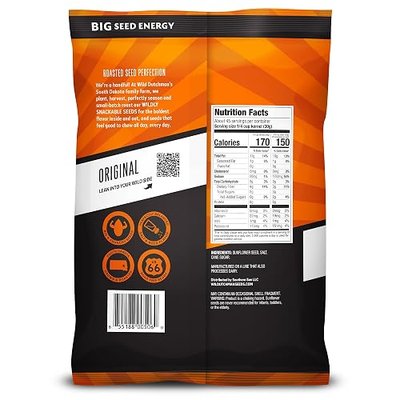 Wild Dutchman Roasted Sunflower Seeds, Salted Original, 3 lb (Pack of 1) | Classic buttery flavor with extra crunch, small-batch roasted in South Dakota, resealable easy-pour bulk bag