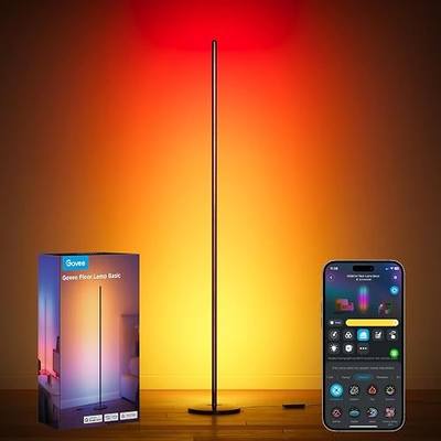 Govee RGBIC Floor Lamp Basic, 1000lm LED Corner Lamp Compatible with SmartThings, Alexa, and Matter, Modern Floor Lamp with Music Sync and 16 Million DIY Colors, Standing Lamp for Bedroom Living Room | Compatible with Alexa and Matter, Modern Floor Lamp with Music Sync and 16 Million DIY Colors, Sta
