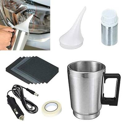 Atomizing Cup Car Headlight Lens Repair Tool Restoration Auto Restore Kit Clear, Refurbished Restoration Renovation Heating Atomization Cup Refurbish Kit