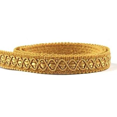 Gimp Braid Trim, 0.59 Inch / 5 Yards, Gold Silver Fabric, Upholstery Trim for Sewing, Polyester, DIY Crafts, Costume, Home Decorative